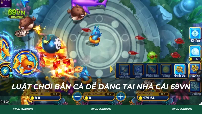 Luật chơi Bắn Cá Dễ Dàng tại nhà cái 69VN