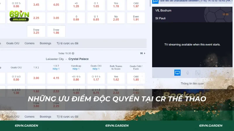 Những ưu điểm độc quyền tại CR thể thao