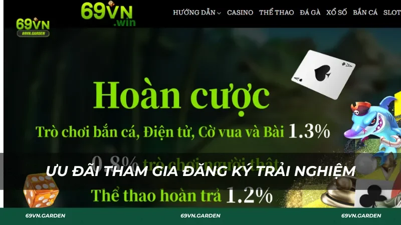 Ưu đãi tham gia đăng ký trải nghiệm tại 69VN