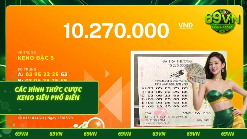 3 hình thức cược Keno trực tuyến